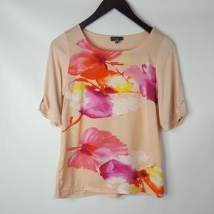 The Limited Top Sz Small Peach with Pink Floral